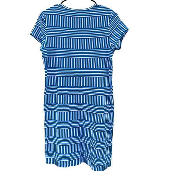 J.McLaughlin Cotton T-Shirt Dress - Size Small - Blue Stripes - Picture 9 of 11
